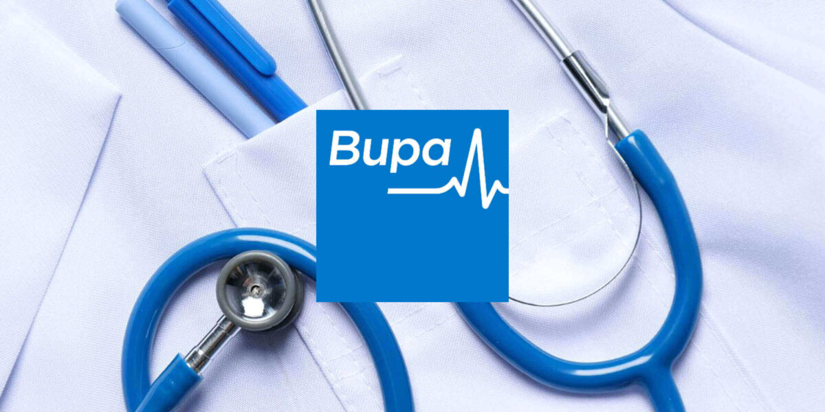 Bupa logo and stethescope image