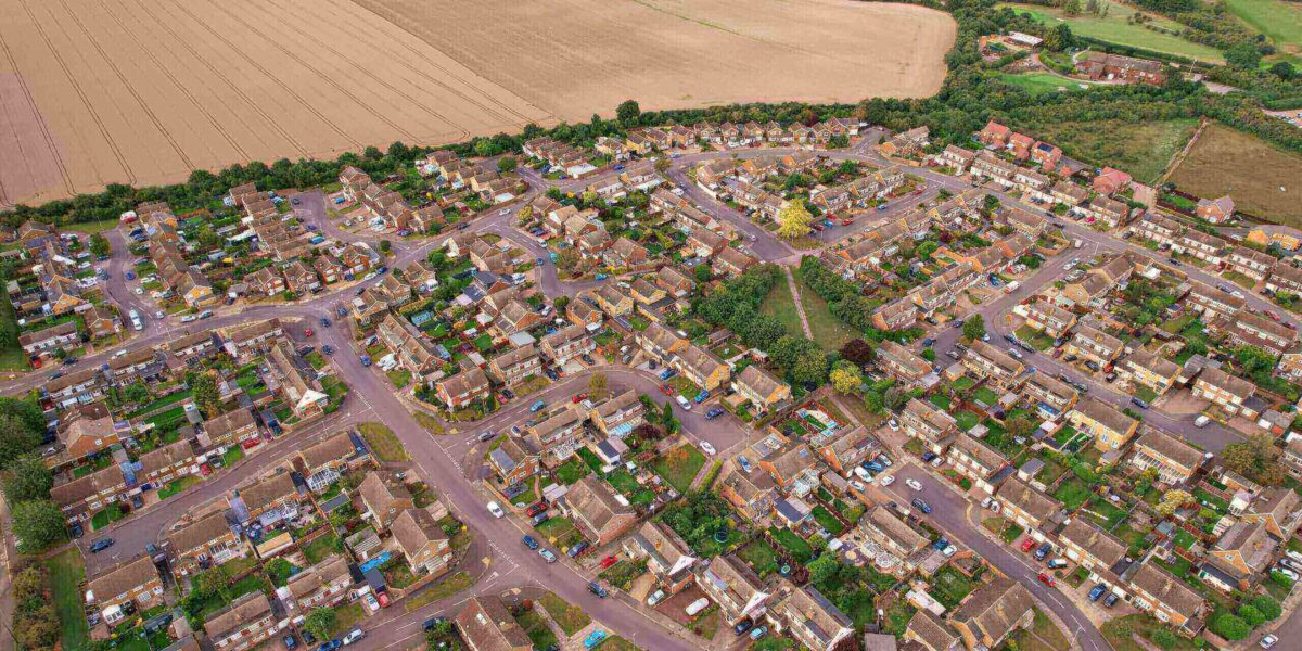 Aerial picture of a housing estate